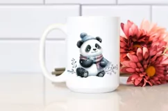 Cute Baby Panda Watercolor PNG Product Image 2
