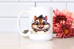 Funny Popping Eyes Chipmunk | Sublimation | Clipart Product Image 2