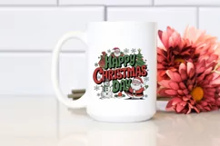 Happy Christmas Day Retro Christmas Png Product Image 2