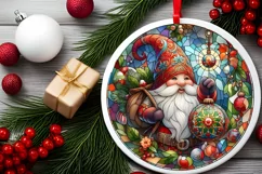 Round Christmas Ornament Sublimation|Clipart Product Image 1