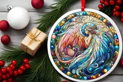 Round Christmas Ornament Sublimation|Clipart Product Image 1