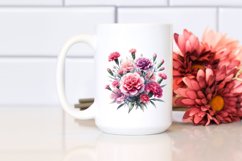 Cute Baby Carnation White Background Watercolor Clipart Product Image 2