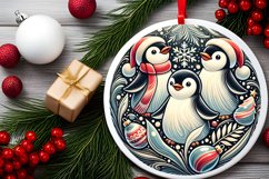 Round Christmas Ornament Sublimation|Clipart Product Image 2