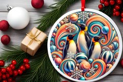 Round Christmas Ornament Sublimation|Clipart Product Image 2