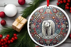 Round Christmas Ornament Sublimation|Clipart Product Image 1