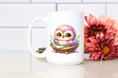 Colorful Baby Owl Resting | Clipart Product Image 2