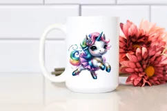 Baby Unicorn with Quickstep Dancer Outfit, PNG Product Image 2