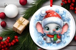 Round Christmas Ornament Sublimation|Clipart Product Image 2