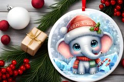 Round Christmas Ornament Sublimation|Clipart Product Image 2