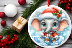 Round Christmass Ornament PNG Product Image 2