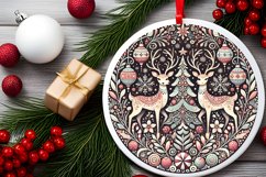 Round Christmas Ornament Sublimation|Clipart Product Image 2