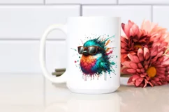 Colorful Quirky Bird Sunglasses Clipart Product Image 2