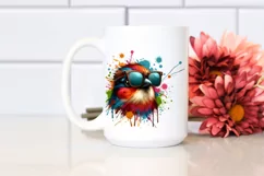 Colorful Quirky Bird Sunglasses Clipart Product Image 2