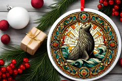 Round Christmass Ornament PNG Product Image 2