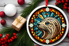 Round Christmass Ornament PNG Product Image 2