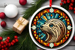 Round Christmass Ornament PNG Product Image 2
