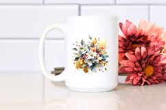 Colorful Splash Jasmine Bouquet | Sublimation Clipart Product Image 2