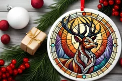 Round Christmas Ornament Sublimation|Clipart Product Image 1
