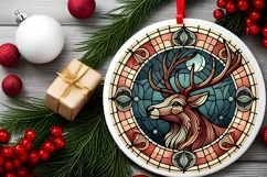 Round Christmas Ornament Sublimation|Clipart Product Image 1