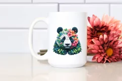Abstract Vibrant Watercolor Panda PNG Product Image 2