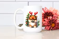 Expressive Baby Pomeranian Watercolor PNG Product Image 2