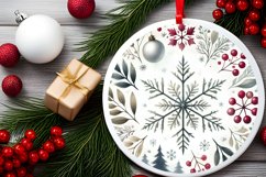 Round Christmas Ornament Sublimation|Clipart Product Image 2