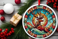 Round Christmas Ornament Sublimation|Clipart Product Image 1