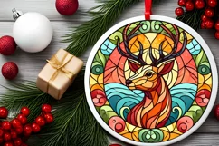Round Christmas Ornament Sublimation|Clipart Product Image 1