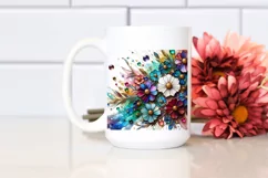 Watercolor Luxury Flower Splash Clipart Product Image 2