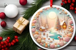 Molten Candy Christmas Ornament Sublimation PNG Product Image 2
