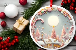Molten Candy Christmas Ornament Sublimation PNG Product Image 2