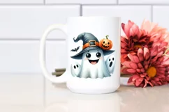 Funny Halloween Ghost with Goofy Smile | Clipart Product Image 2