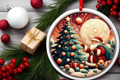 Round Christmas Ornament Sublimation|Clipart Product Image 2