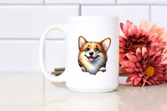 Crazy Pembroke Welsh Corgi Sticking Out | Clipart Product Image 2