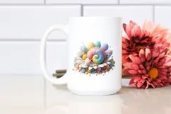 Colorful Snail Sleeping in Flower | Clipart Product Image 2