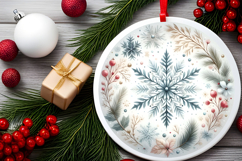 Round Christmass Ornament PNG Product Image 2