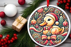 Round Christmas Ornament Sublimation|Clipart Product Image 1