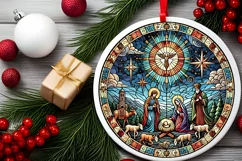 Round Christmas Ornament Sublimation|Clipart Product Image 1