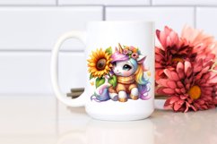 Cute Unicorn with Sunflower | Clipart Product Image 2