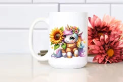 Cute Unicorn with Sunflower | Clipart Product Image 2