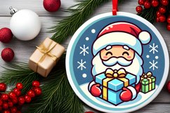 Round Christmas Ornament Sublimation|Clipart Product Image 2