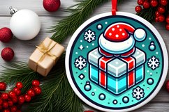 Round Christmas Ornament Sublimation|Clipart Product Image 2