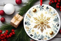 Round Christmas Ornament Sublimation|Clipart Product Image 2