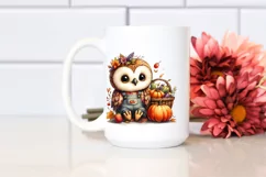 Quirky Colorful Owl Autumn Clipart Product Image 2