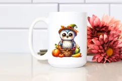 Quirky Colorful Owl Autumn Clipart Product Image 2