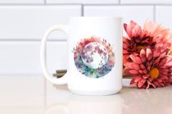 Moon Foliage Watercolor Vibrant | Clipart Product Image 2