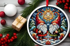 Round Christmas Ornament Sublimation|Clipart Product Image 2