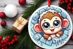 Round Christmas Ornament Sublimation|Clipart Product Image 2