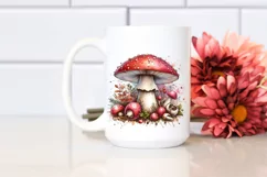 Detailed Mushroom Watercolor Splash PNG Product Image 2