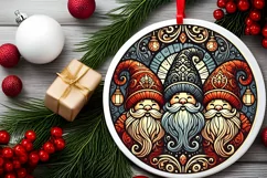 Round Christmas Ornament Sublimation|Clipart Product Image 1